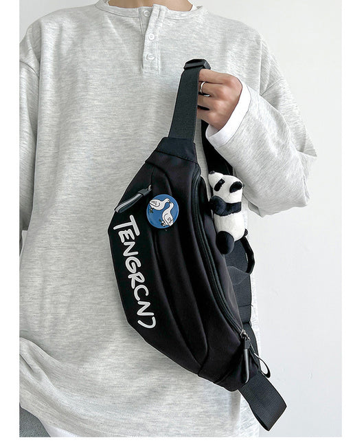 Bolsa Pecho Hombre Estilo Japonés Crossbody Deportiva con Compartimentos Cargo - Image 32