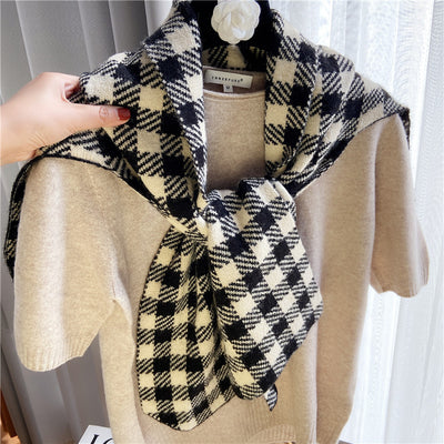 Pashmina de Hombros Anudados con Detalles en Contraste - Image 14
