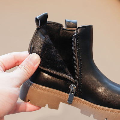 Botas Martin Infantiles de Invierno Estilo Británico con Felpa - Image 5