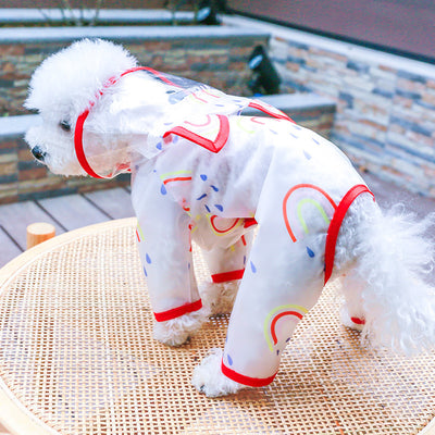 Impermeable Transparente Arcoíris para Perros - Image 3