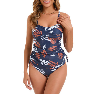 Traje de Baño Dos Piezas con Falda Estampada para Mujer - Image 2