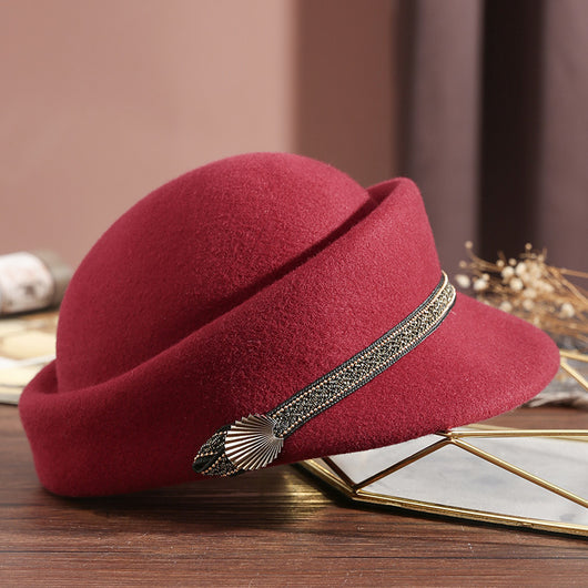 Gorra Militar de Lana con Visera Plana - Estilo Casual - Image 5