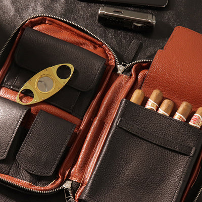 Estuche Portátil para Puros de Cuero con Sistema Humidificador - Image 4