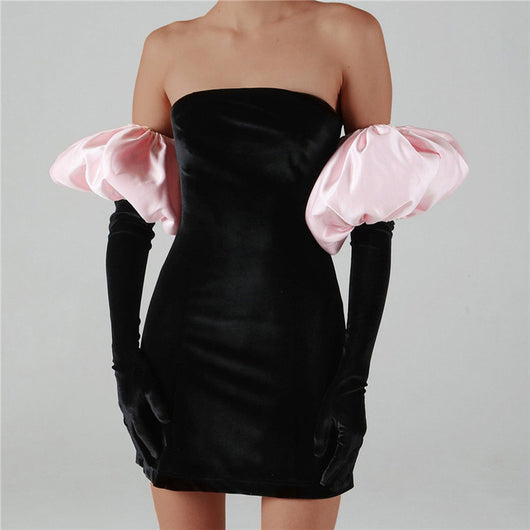 Vestido Ajustado con Detalle Envuelto en el Pecho - Image 10