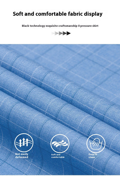 Camisa Manga Larga Rayada de Fibra de Bambú Premium sin Costuras para Hombre - Image 25