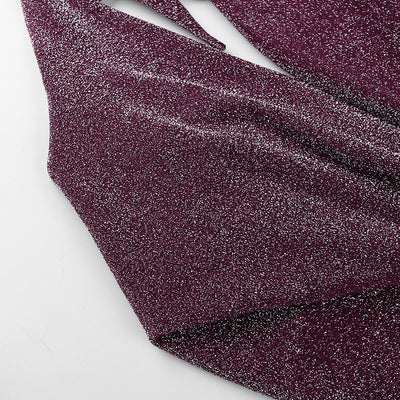 Vestido Halter de Seda Brillante con Bolsillo y Cuello - Falda Ajustada Femenina - Image 15