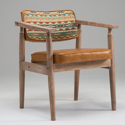 Silla Retro de Madera Maciza con Respaldo y Reposabrazos para Café - Image 14