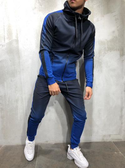 Sudadera con Capucha Degradada para Hombre - Hoodie Streetwear con Rayas Laterales - Image 2
