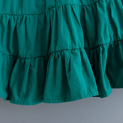 Vestido Infantil Sin Mangas Cuello Redondo - Colores Sólidos Verano - Image 9