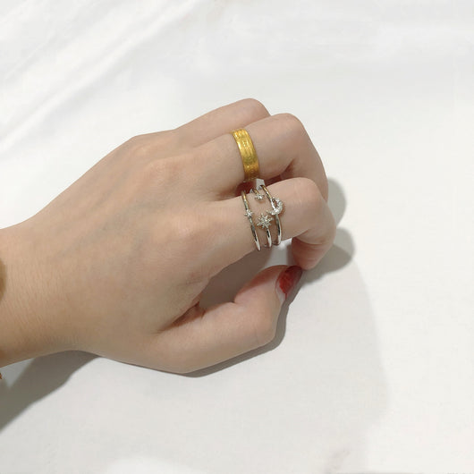 Anillo de Luna y Estrella Hueca - Image 4