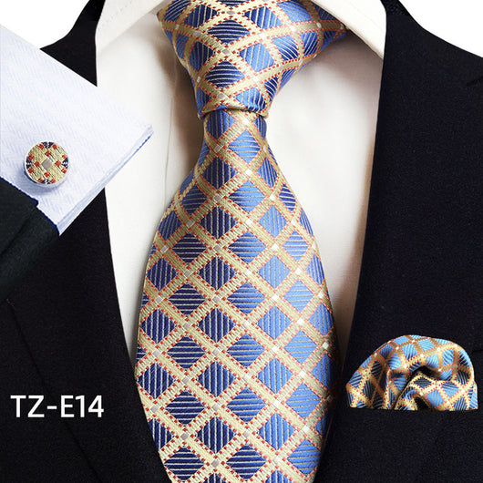 Set de 3 Piezas: Corbata Paisley, Pañuelo de Bolsillo y Gemelos - Image 5
