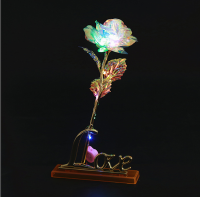 Conjunto de Rosas Doradas Luminosas 24K - Image 46