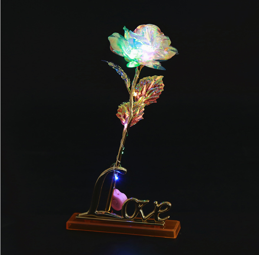 Conjunto de Rosas Doradas Luminosas 24K - Image 46