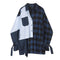 Camisa de Cuadros y Patchwork a Rayas