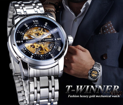 Reloj Mecánico Impermeable con Diseño Calado para Hombre - Image 62