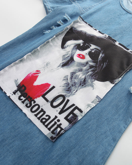 Vestido Denim Strapless para Niña - Diseño Verano - Image 2