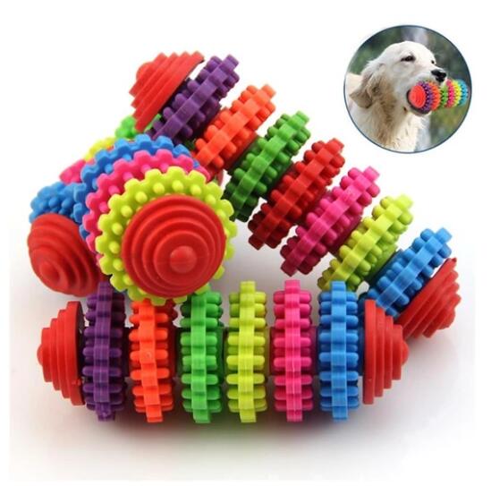 Juguete Interactivo Giratorio para Perros con Molares de Colores