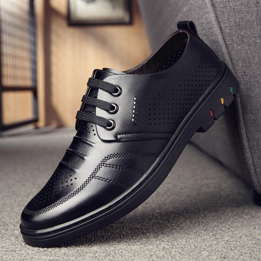 Zapatos de Cuero Ejecutivos con Plantilla Elevadora de Altura