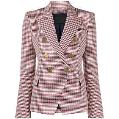 Blazer Cuadros Pied de Gallo Mujer Doble Botonadura Manga Larga - Image 20