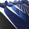 Gravata Jacquard Listrada 8CM para Homem - Vermelha, Preta e Azul