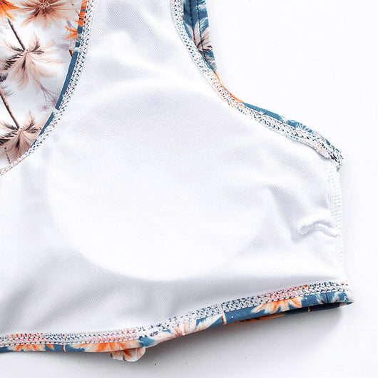 Bikini Retro Europeo Americano con Volantes y Corte Dividido - Image 3