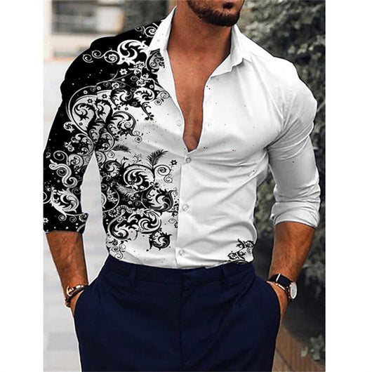 Camisa de Manga Larga con Estampado Degradado 3D - Image 6