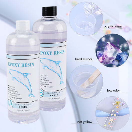 Kit de Resina Epoxi con Pigmento Luminiscente UV y Moldes de Cristal - Image 28