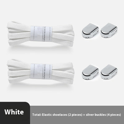 Cordones Elásticos sin Nudo - Zapatos Blancos Unisex con Cierre Ajustable - Image 18