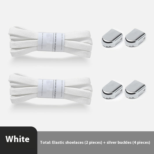 Cordones Elásticos sin Nudo - Zapatos Blancos Unisex con Cierre Ajustable - Image 18