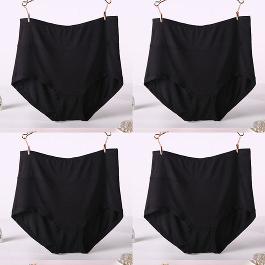 Pack 4 Pantaletas Cintura Alta Viscosa Suave Colores Lisos Mujer - Image 17