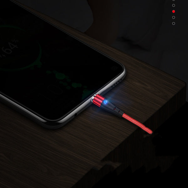 Cable Magnético Rotativo de Carga Rápida 3A con Transmisión de Datos