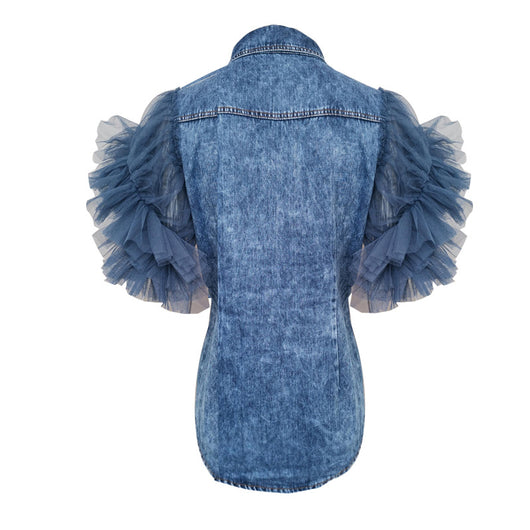 Chaqueta Denim Deshilachada para Mujer - Image 10