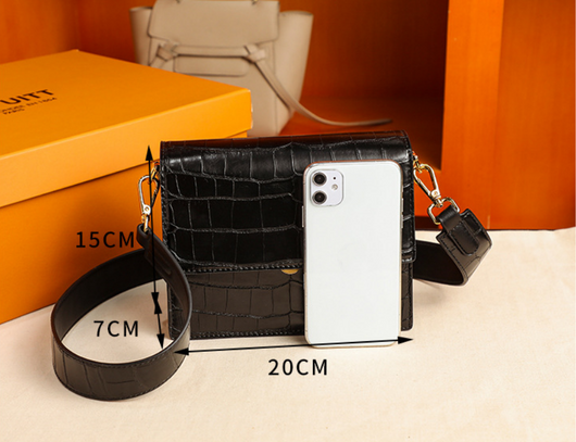 Bolso Mensajero de Cuero Texturizado con Diseño Moderno - Image 10