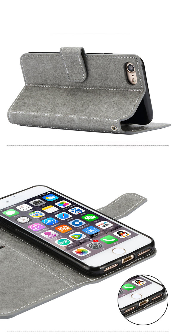 Cartera Protectora de Cuero para Teléfono Flip