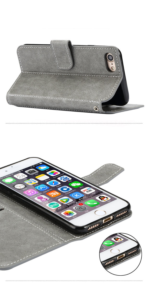 Cartera Protectora de Cuero para Teléfono Flip