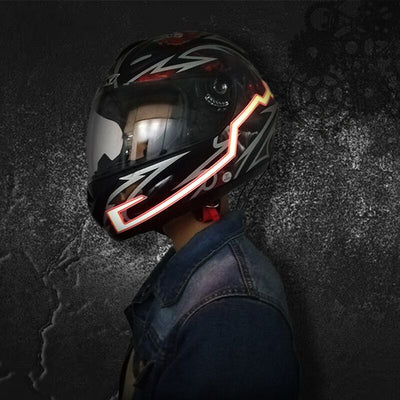 Tira Luminosa LED para Casco de Moto - Señalización Nocturna de Seguridad