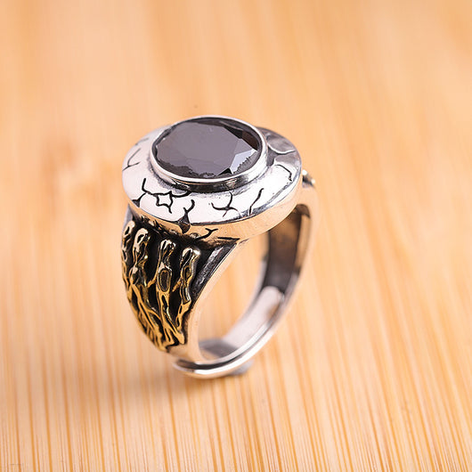 Anillo de Ágata Negra Minimalista para Hombre - Image 8