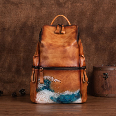 Mochila para Mujer de Gran Capacidad con Diseño Retro Degradado - Image 3