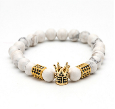 Pulsera de Cobre con Incrustación de Micro Corona y Circonita Blanca Natural - Image 16
