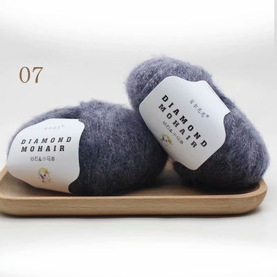 Bufanda Chal de Mohair Tejida a Mano Sudafricana Premium con Ovillo de Lana DIY - Image 62