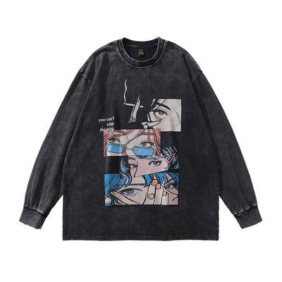 Camiseta Estampado Cartoon Urbano con Efecto Desgastado - Image 6