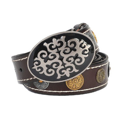 Cinturón de Cuero para Hombre con Hebilla Lisa y Elegante - Image 11