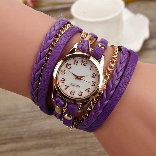 Reloj Pulsera de Cuero PU con Correa Enrollable - Image 9