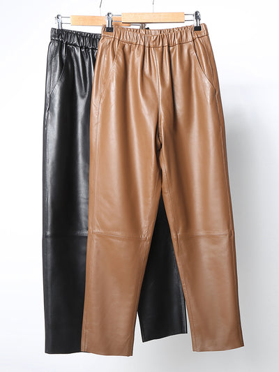 Pantalones Cortos de Cintura Alta en Cuero Elástico - Image 2