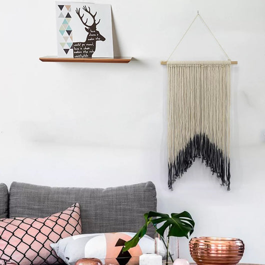 Tapiz Bohemio de Algodón Puro Tejido a Mano con Joyería Decorativa - Image 13