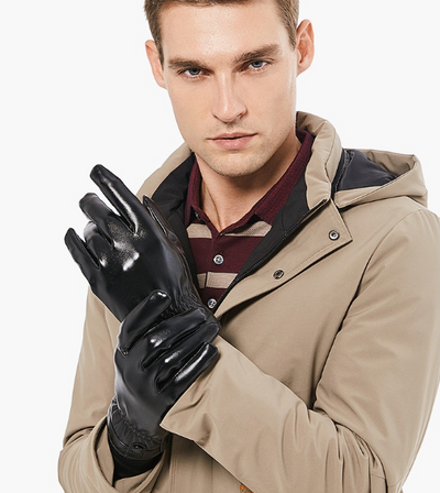 Guantes de Invierno de Cuero PU para Hombre, Cálidos y para Pantalla Táctil - Image 6