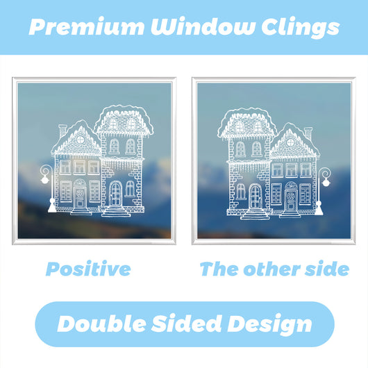 Pegatinas de Copos de Nieve Navideñas para Ventanas - Decoraciones Reutilizables - Image 13