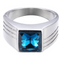 Anillo de Compromiso y Boda para Hombre con Zafiro Azul Elegante