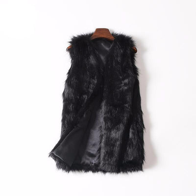 Chaleco de Piel Sintética de Zorro para Mujer - Abrigo Cálido y Elegante - Image 5
