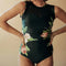 Bikini Triangular Estampado de Una Pieza